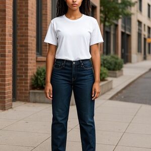 Old Navy Women's Boot Cut Jeans in Dark Blue